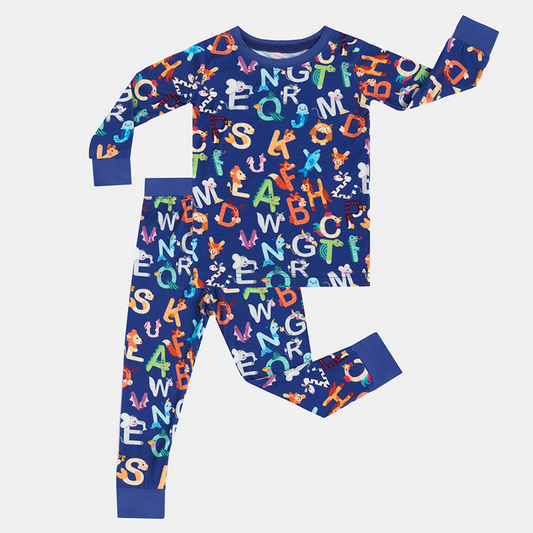 Animal Alphabet Bamboo Baby Zippy Pajama