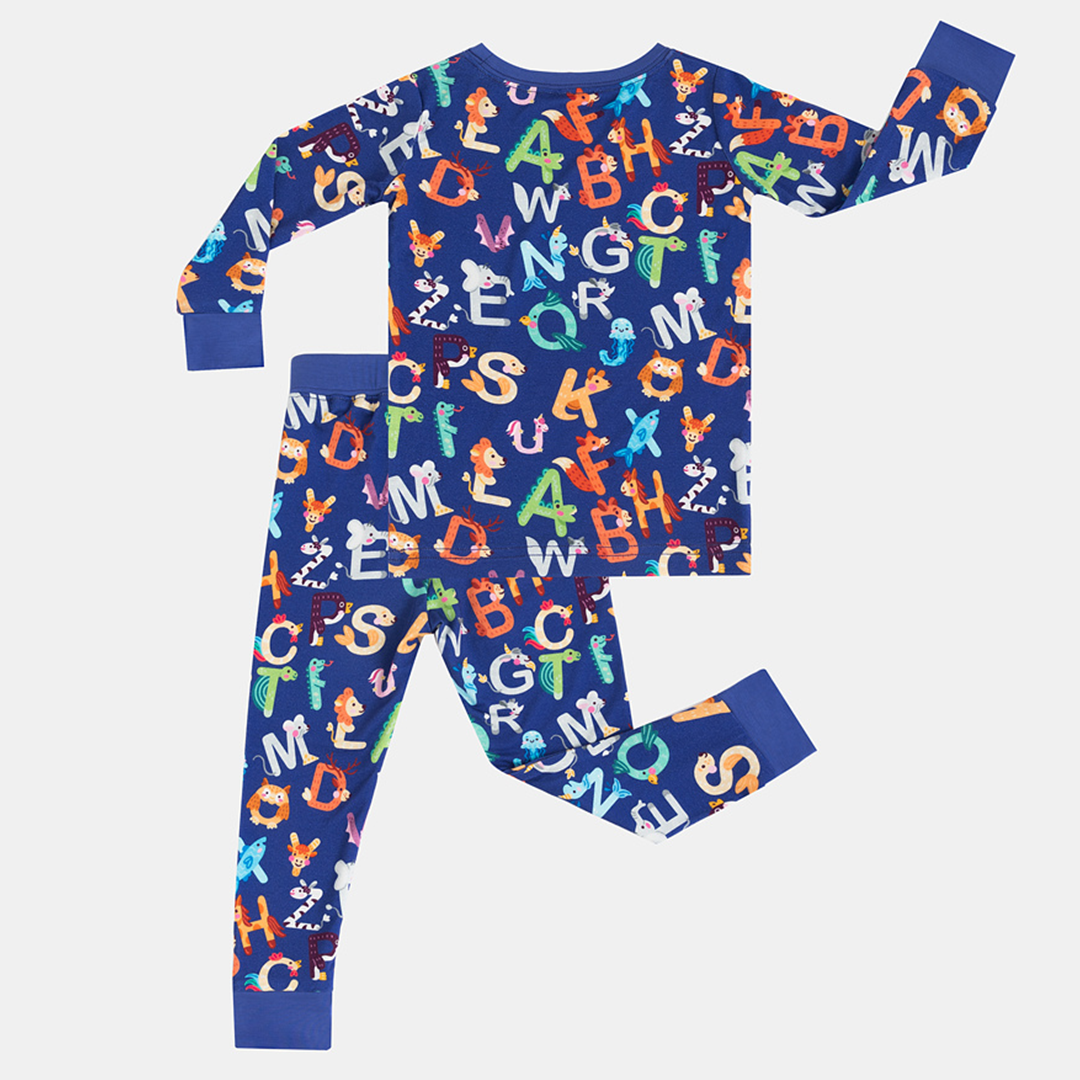 Animal Alphabet Bamboo Baby Zippy Pajama