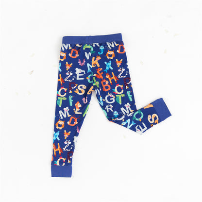 Animal Alphabet Bamboo Baby Zippy Pajama