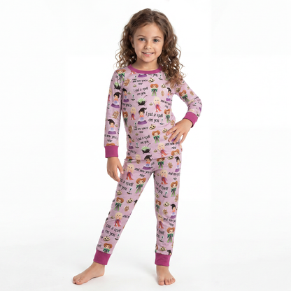 Halloween Three Crazy Witch 2 Piece Bamboo Kids Pyjama sets