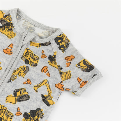 Miozing Summer Excavator Pattern Shortie Romper