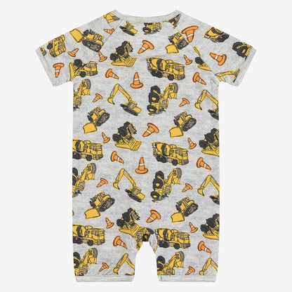 Miozing Summer Excavator Pattern Shortie Romper