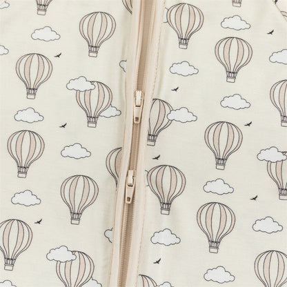 Cute Hot Air Balloon Print Bamboo Short Romper
