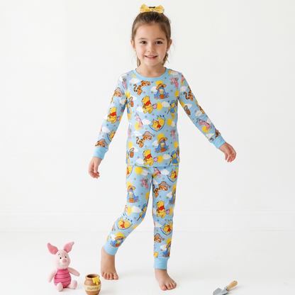 Sunny Bear and Pig Friends Playtime Kids Two-Piece Pajama Set