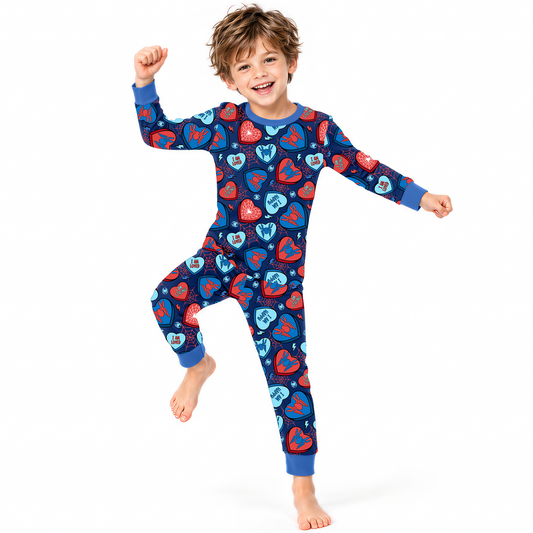 Hero Hearts Kids Two-Piece Pajama Set