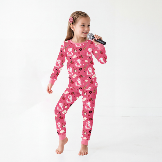 Dolly Nashville Songbird Kids Two-Piece Pajama Set
