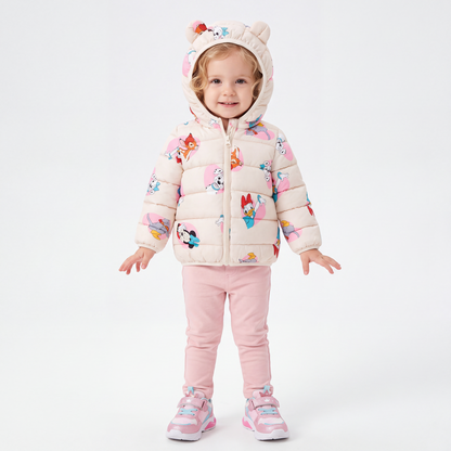 Off White Heart and Mouse Baby Bear Jacket Coat