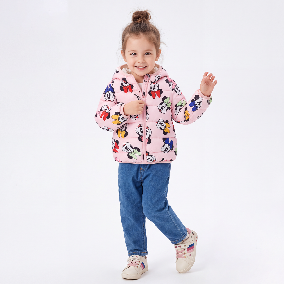 Pink Bow Happy Mouse Baby Bear Jacket Coat