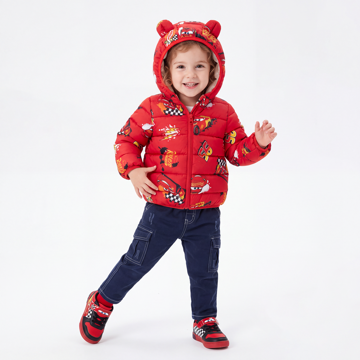 Red Racing Car Graffiti Baby Bear Jacket Coat
