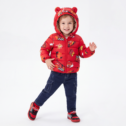Red Racing Car Graffiti Baby Bear Jacket Coat
