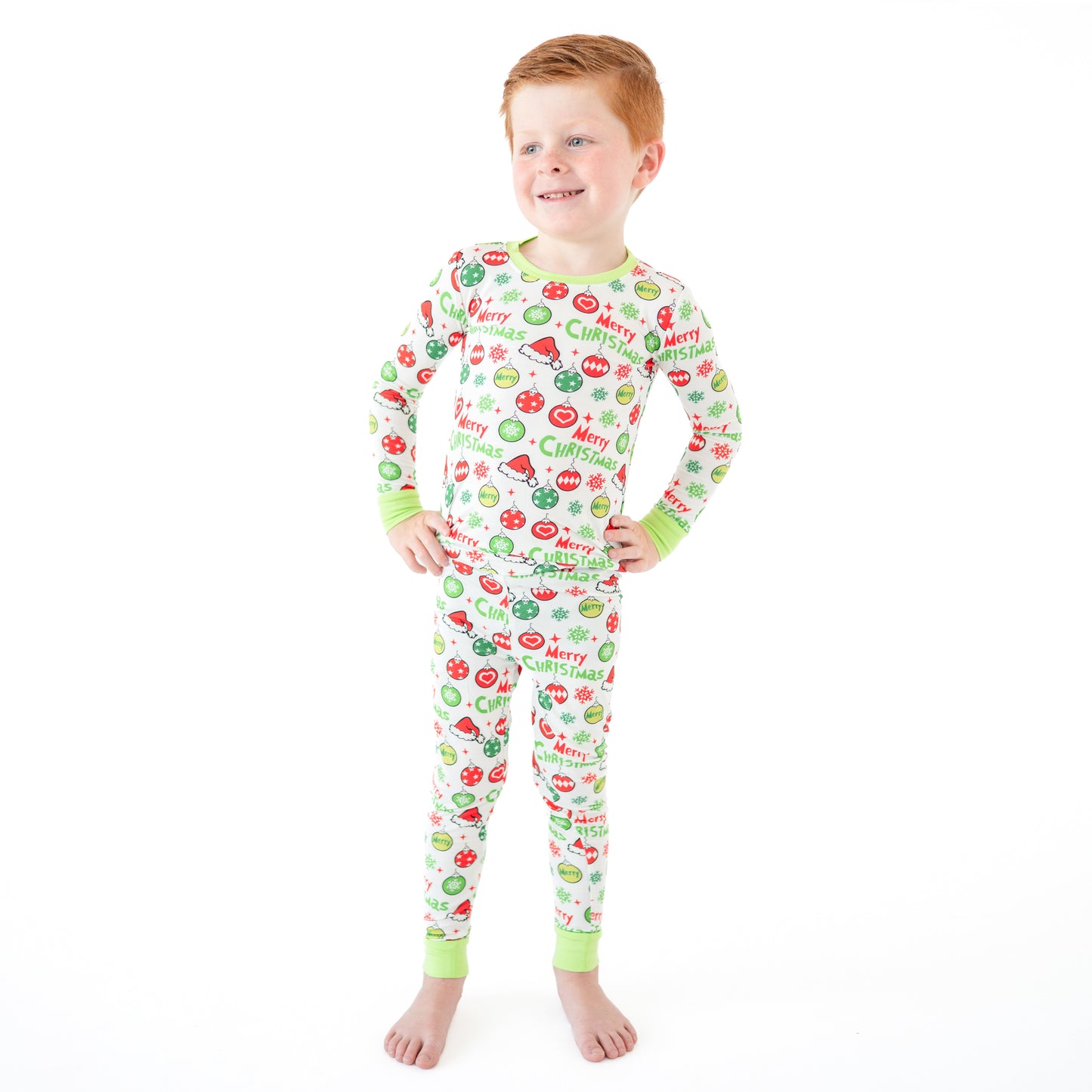 Ensemble de pyjama à manches longues à manches longues en bambou à imprimé de football