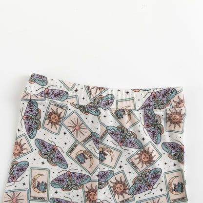 Beige & Lavender Lucky Symbols Bamboo Two-Piece Pajama Set