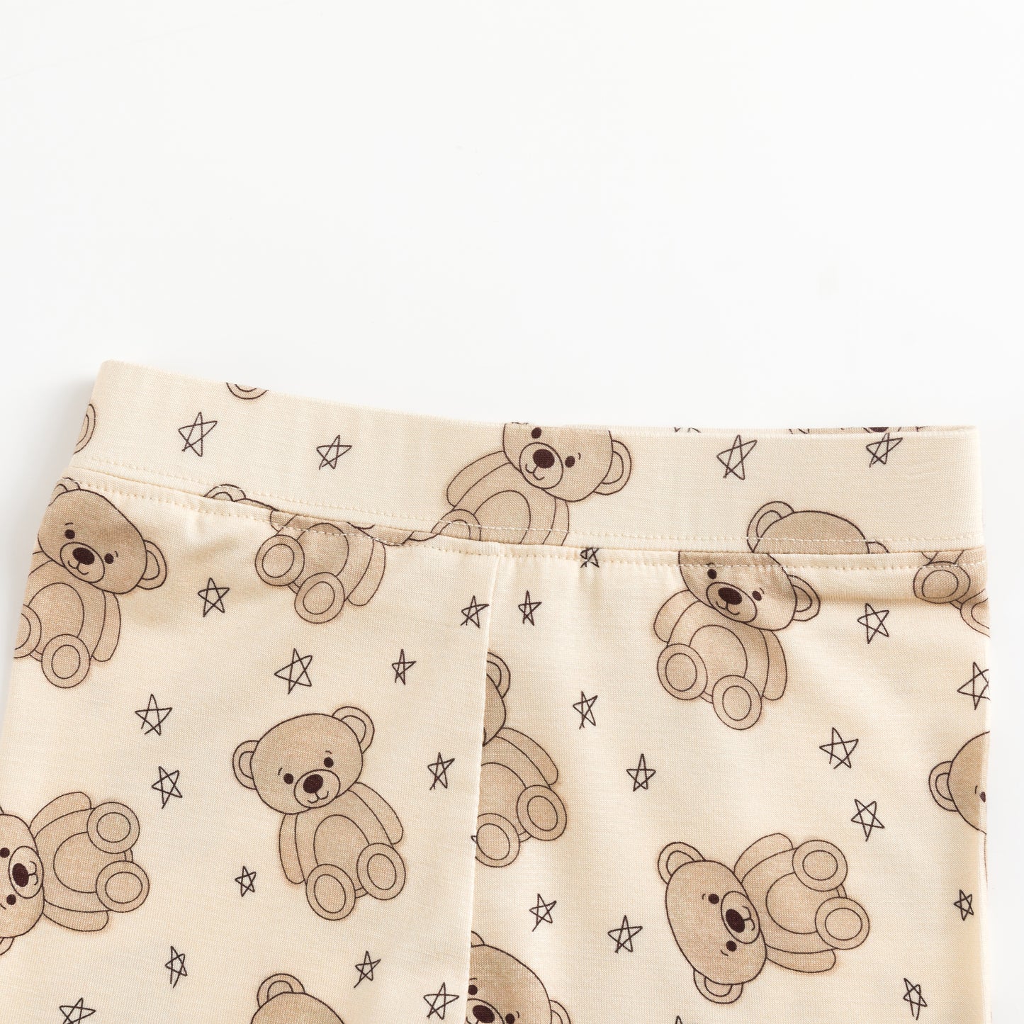 Adorable Bear Print Kids Bamboo Two-Piece Pajama Set