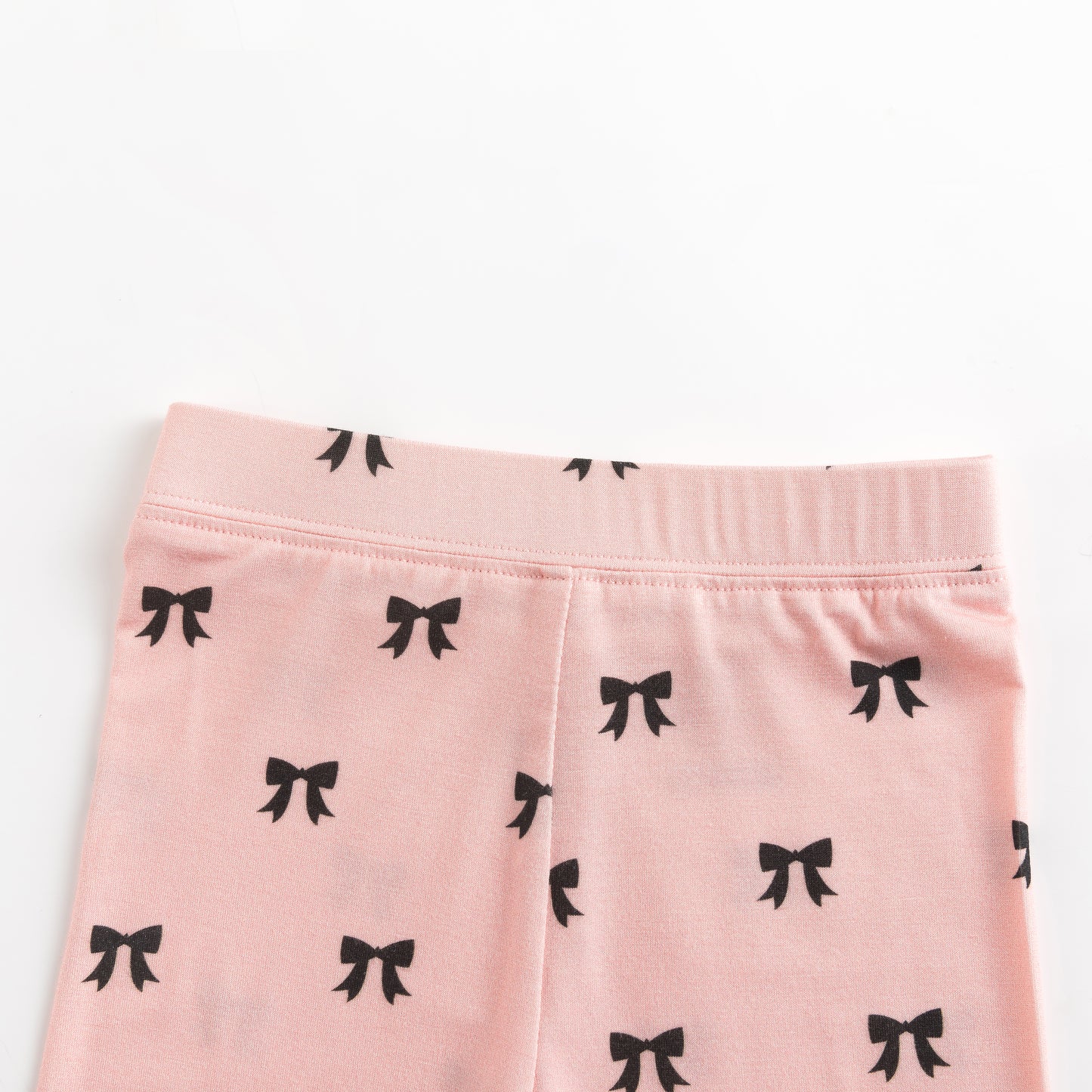 Kids Bamboo Two-Piece Pajama Set Pretty Pink Bow