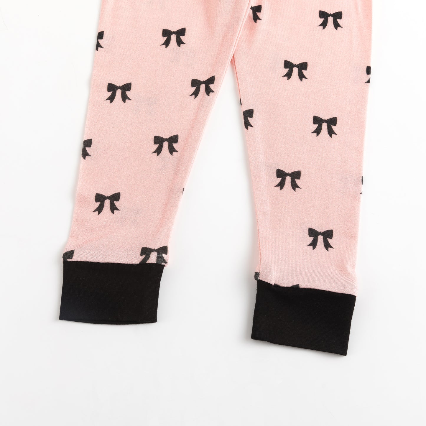 Kids Bamboo Two-Piece Pajama Set Pretty Pink Bow