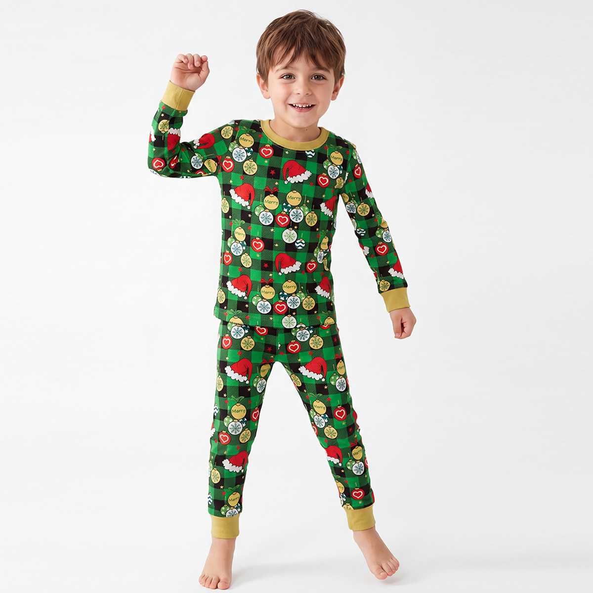 Christmas Element Bamboo Kids Long Pajamas