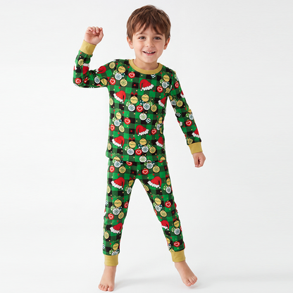 Christmas Element Bamboo Kids Long Pajamas