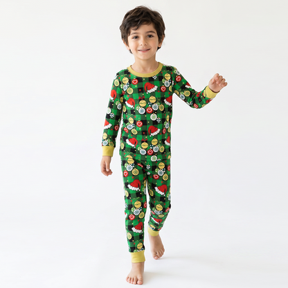 Christmas Element Bamboo Kids Long Pajamas