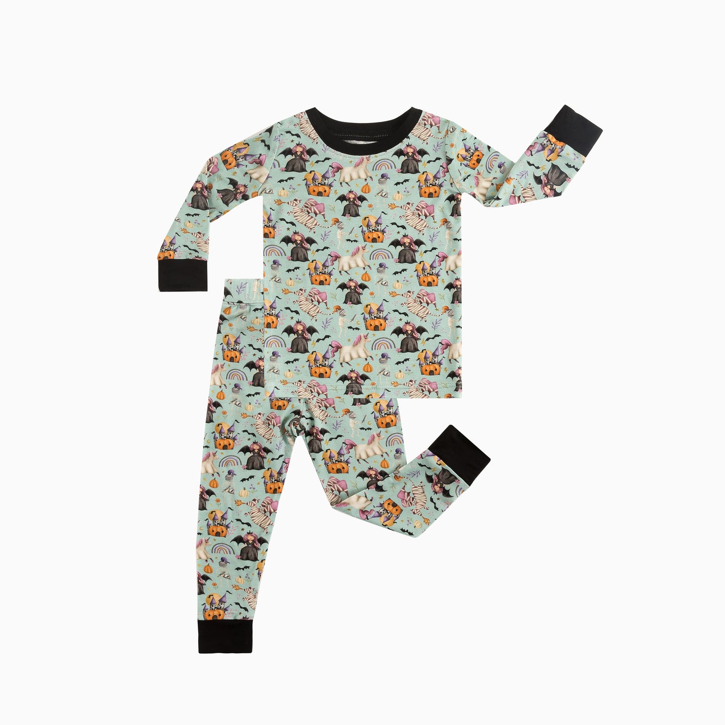 Ensemble de pyjama à manches longues à manches longues en bambou à imprimé de football