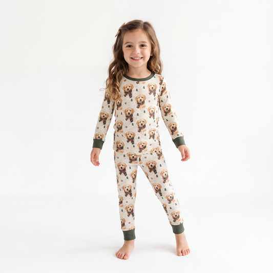 Christmas Dog Bamboo Long Sleeve Pajama Set