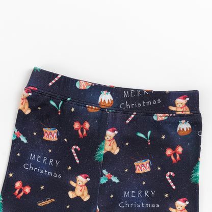 Christmas Holiday Bear Kids Bamboo Two-Piece Pajama Set