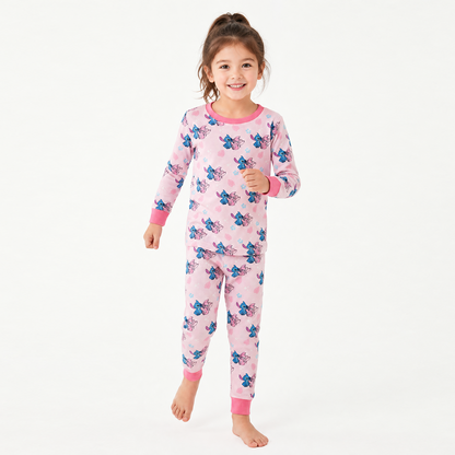 Blue Pink Baby Kids Bamboo Two-Piece Pajama Set Sale price