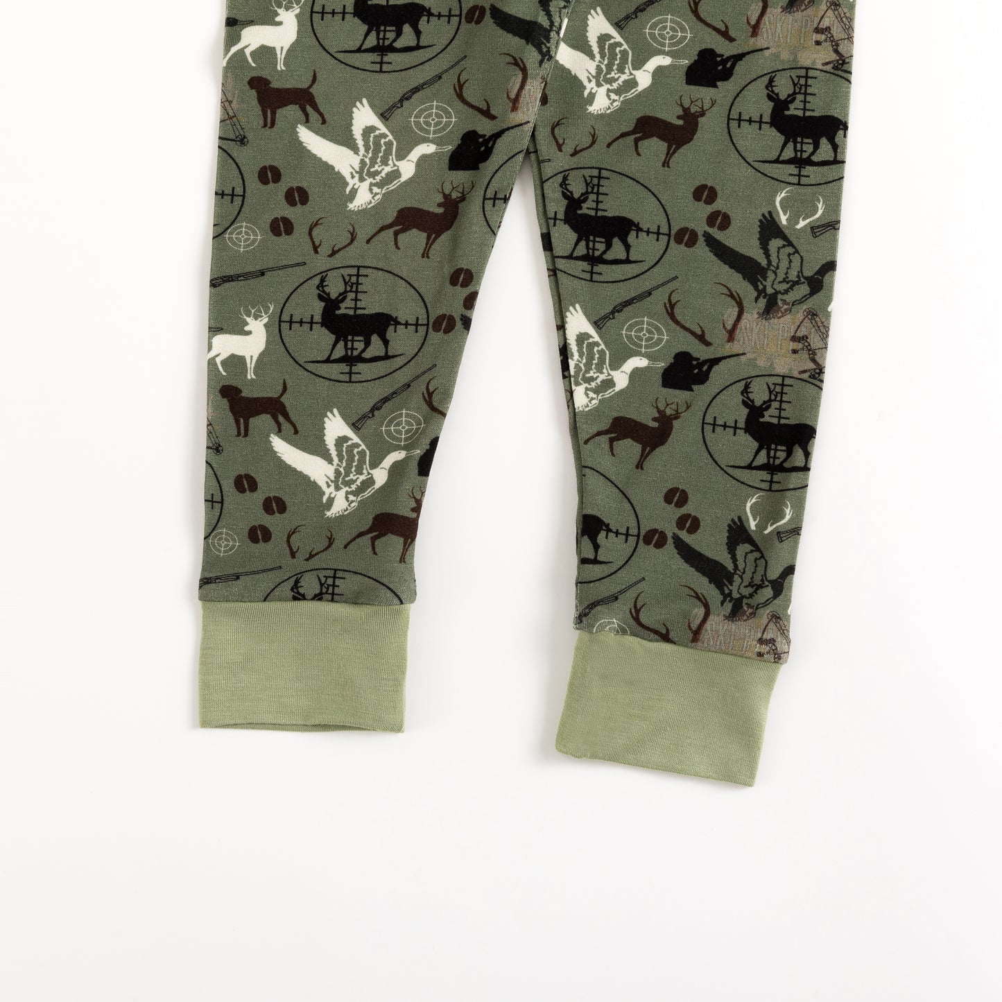 Christmas Hunting Animal Kids Bamboo Two-Piece Pajama Set
