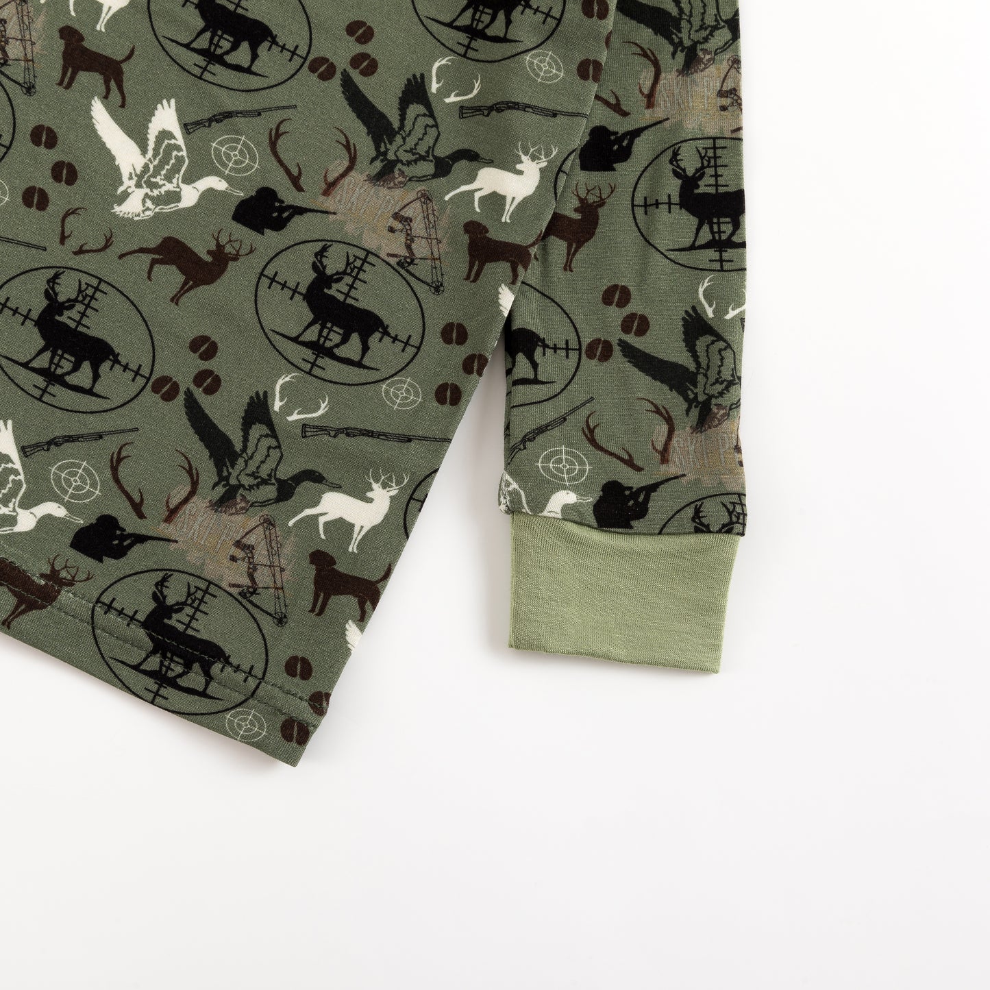 Christmas Hunting Animal Kids Bamboo Two-Piece Pajama Set