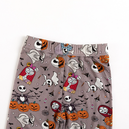 Halloween Skeleton King Pumpkin Bamboo Long Sleeve Pajama Set