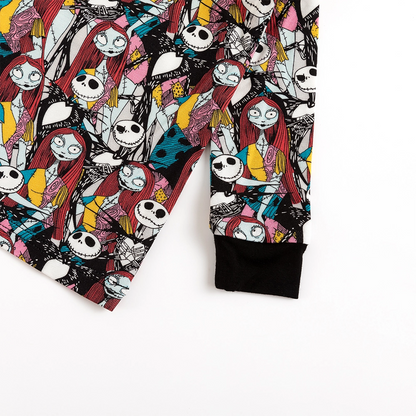 Halloween Grotesque Skeleton King Bamboo Long Sleeve Pajama Set