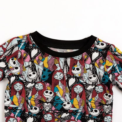 Halloween Grotesque Skeleton King Bamboo Long Sleeve Pajama Set