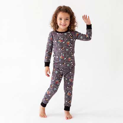 Halloween Skeleton King Snake Bamboo Long Sleeve Pajama Set