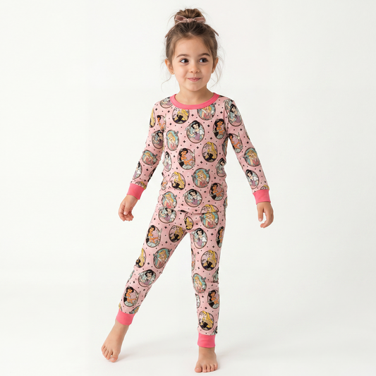 Beautiful Princesses Bamboo Long Sleeve Pajama Set