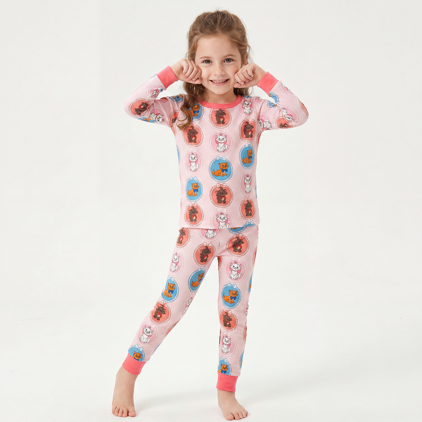 Ensemble de pyjama à manches longues à manches longues en bambou à imprimé de football