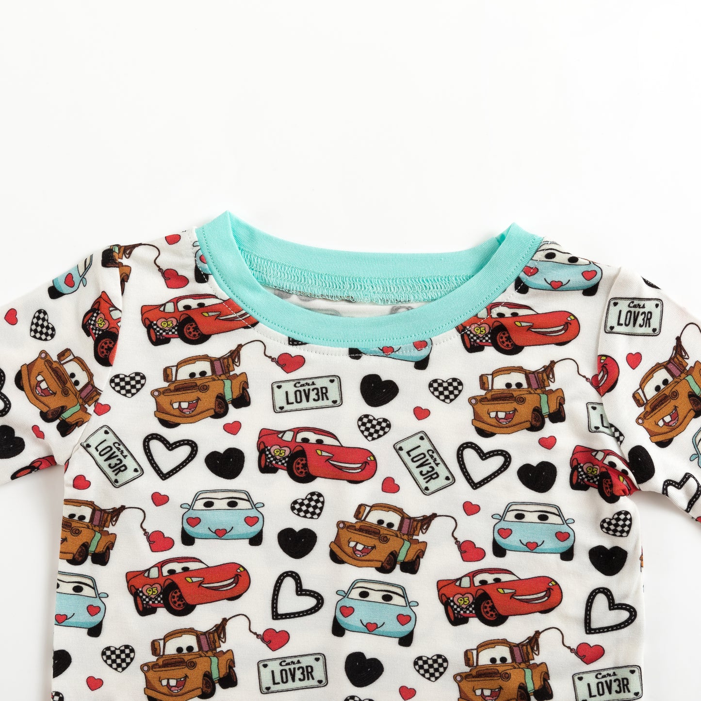 Kids Bamboo Two-Piece Pajama Set Cartoon Cars