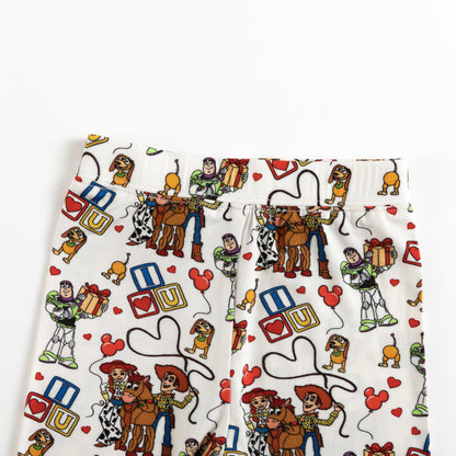 Kids Bamboo Two-Piece Pajama Set Red Buzz Lightyear and Heart Gift