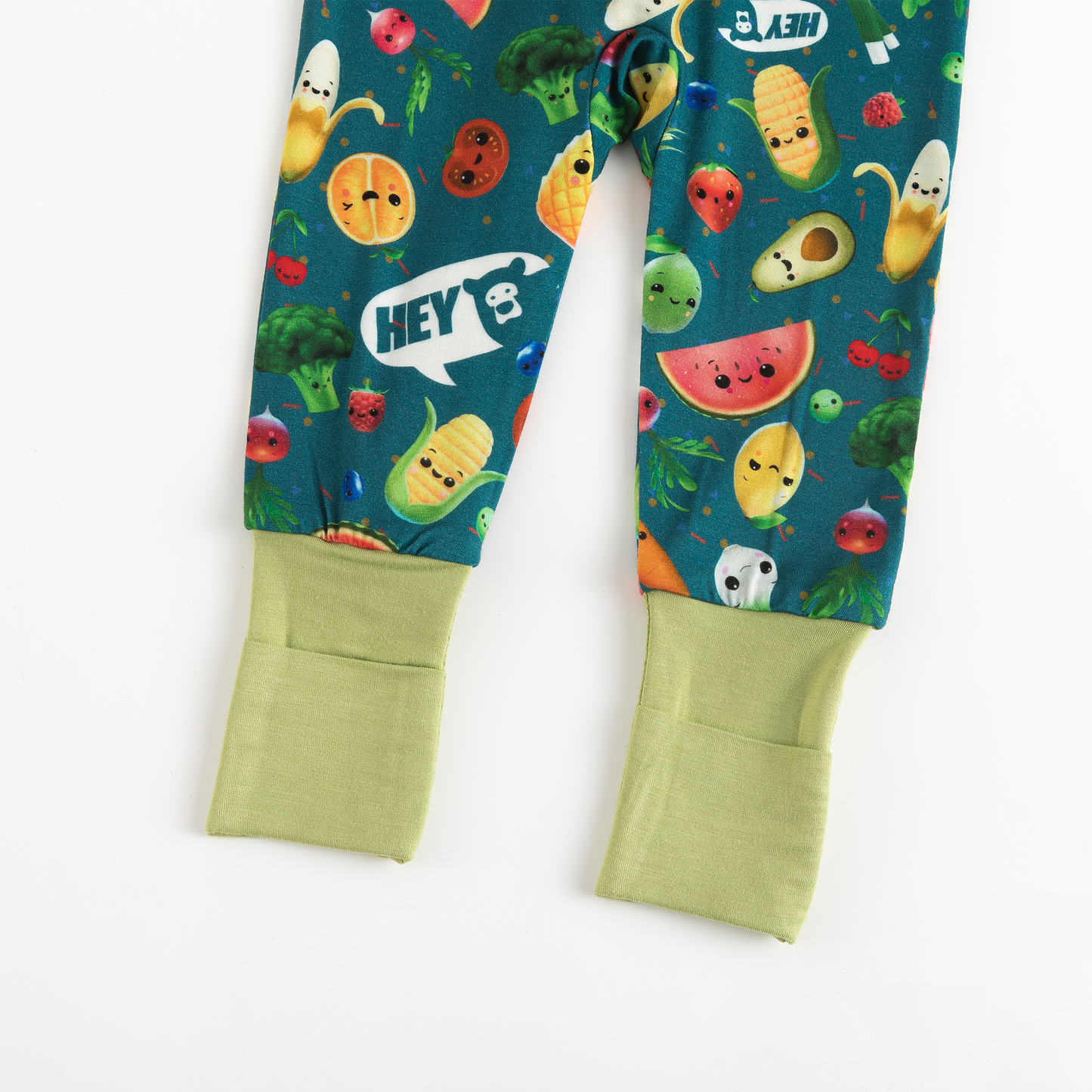 Funny Fruit&Vegetables Bamboo Zipper Romper Pajamas