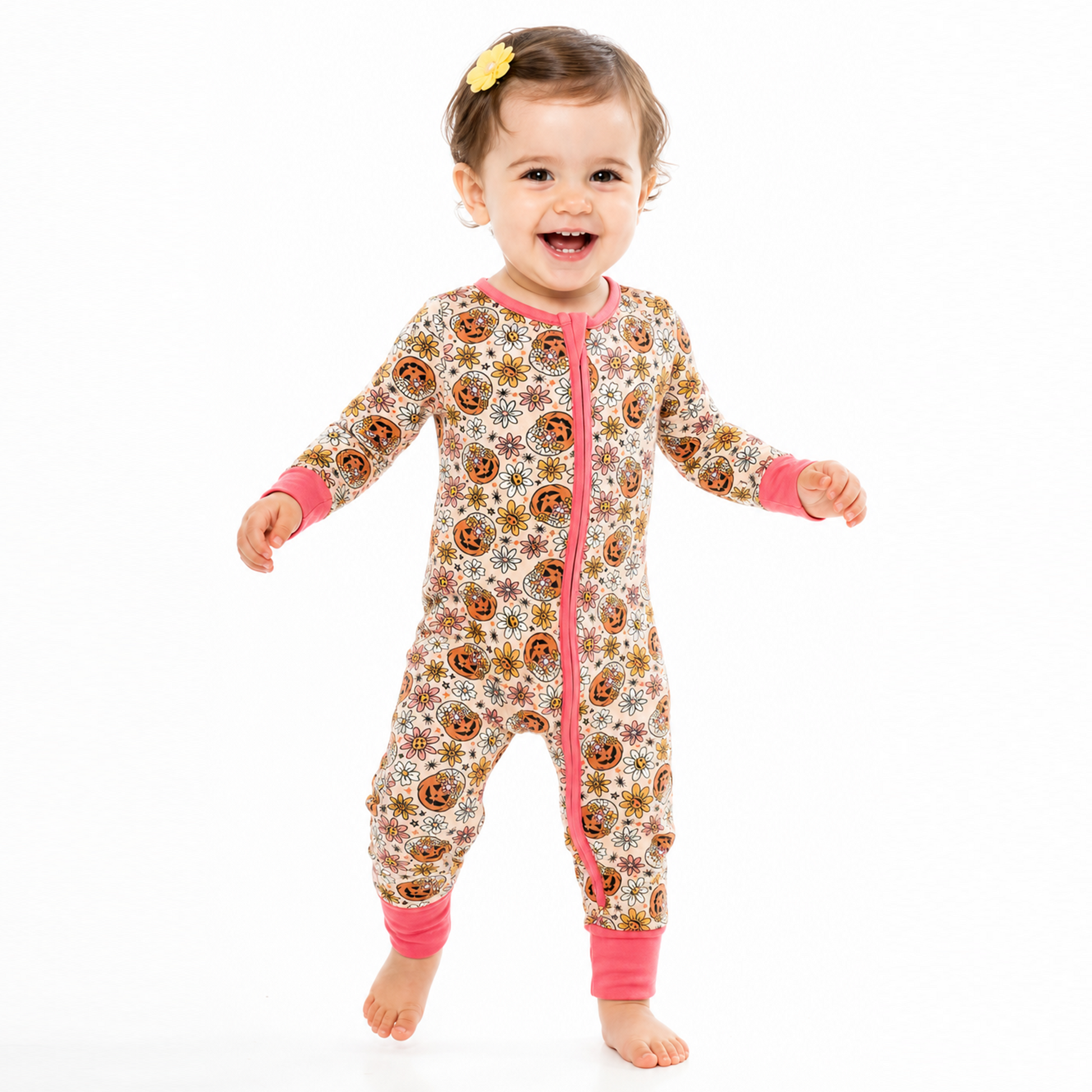 Halloween bamboo clothing design - baby apparel bamboo clothing with custom design - baby wear front view