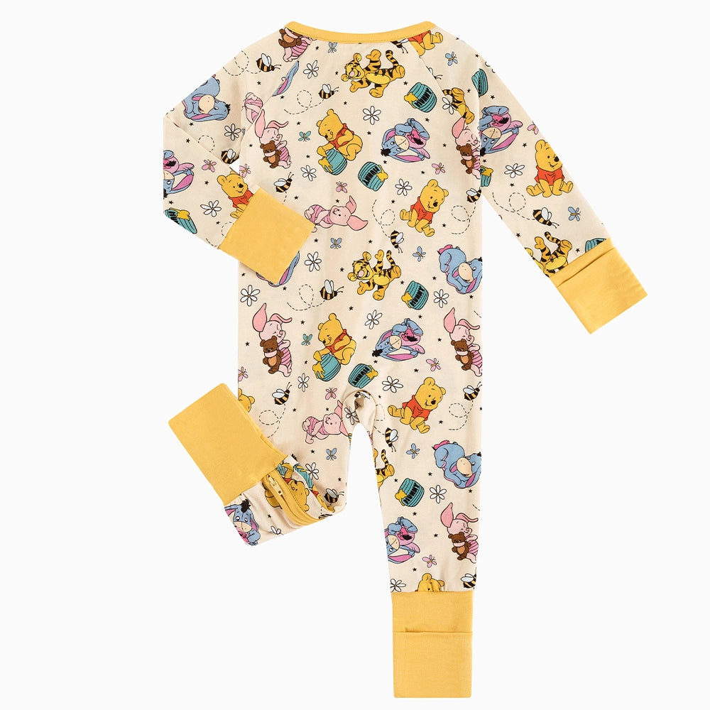 Little Bear Bee Pig Baby Bamboo Zipper Romper Pajamas