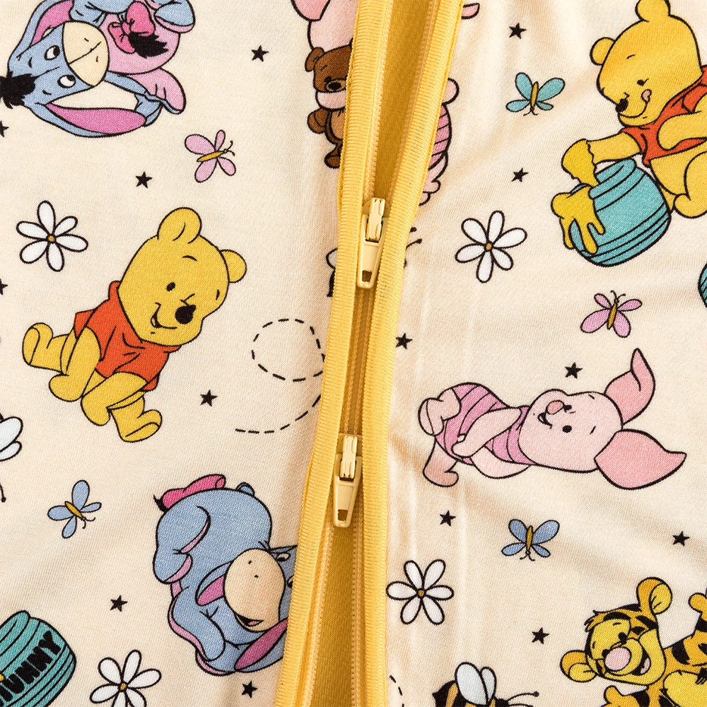 Little Bear Bee Pig Baby Bamboo Zipper Romper Pajamas
