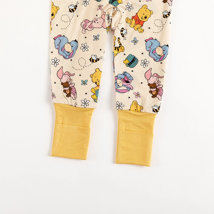 Little Bear Bee Pig Baby Bamboo Zipper Romper Pajamas