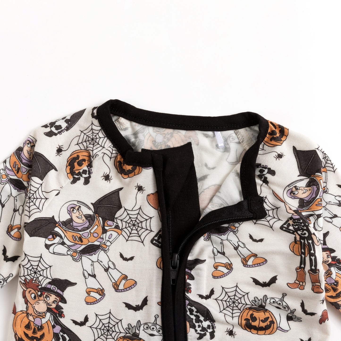 Halloween Spooky Toy Adventure Bamboo Zipper Romper Pajamas