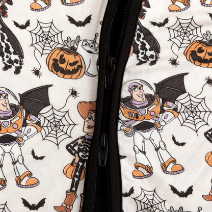 Halloween Spooky Toy Adventure Bamboo Zipper Romper Pajamas