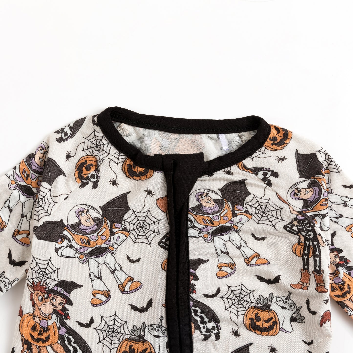 Halloween Spooky Toy Adventure Bamboo Zipper Romper Pajamas