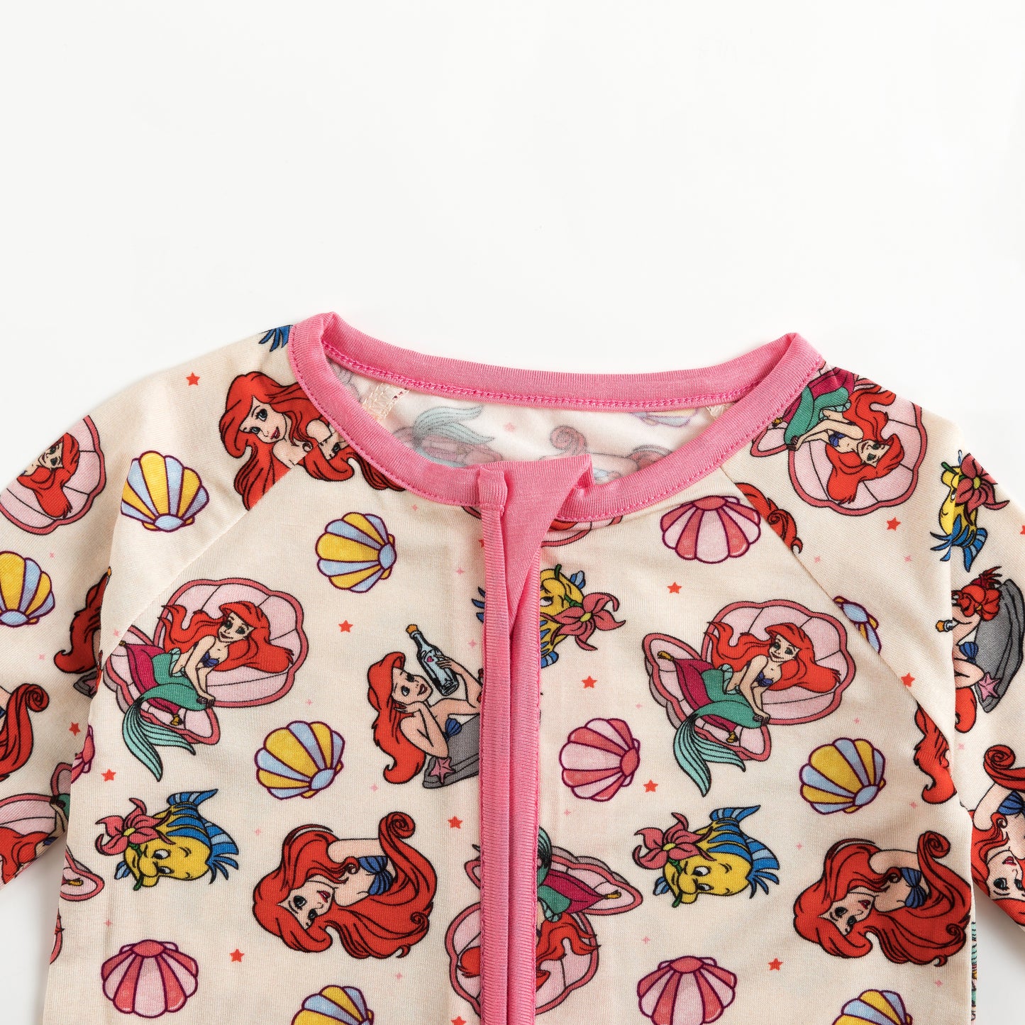 Baby Bamboo Zipper Pajama Romper Little Mermaid