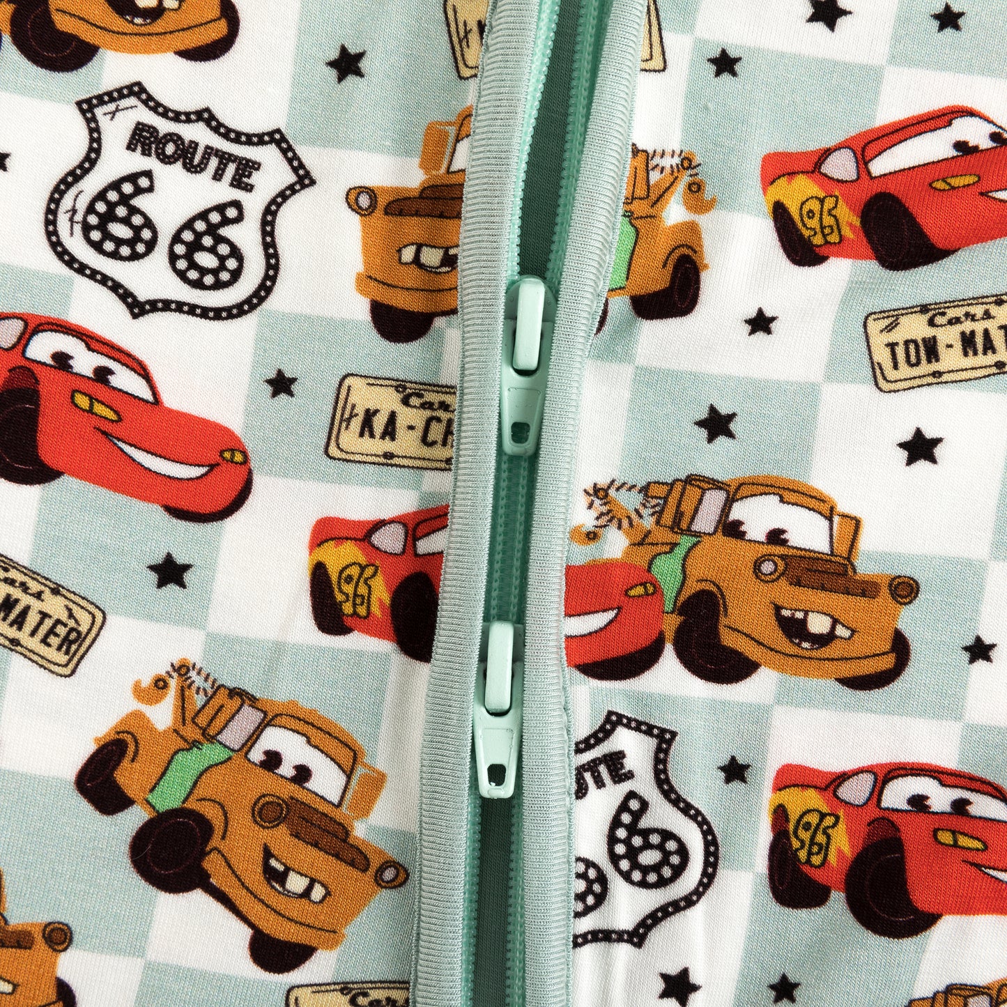 Baby Bamboo Zipper Pajama Romper Cars