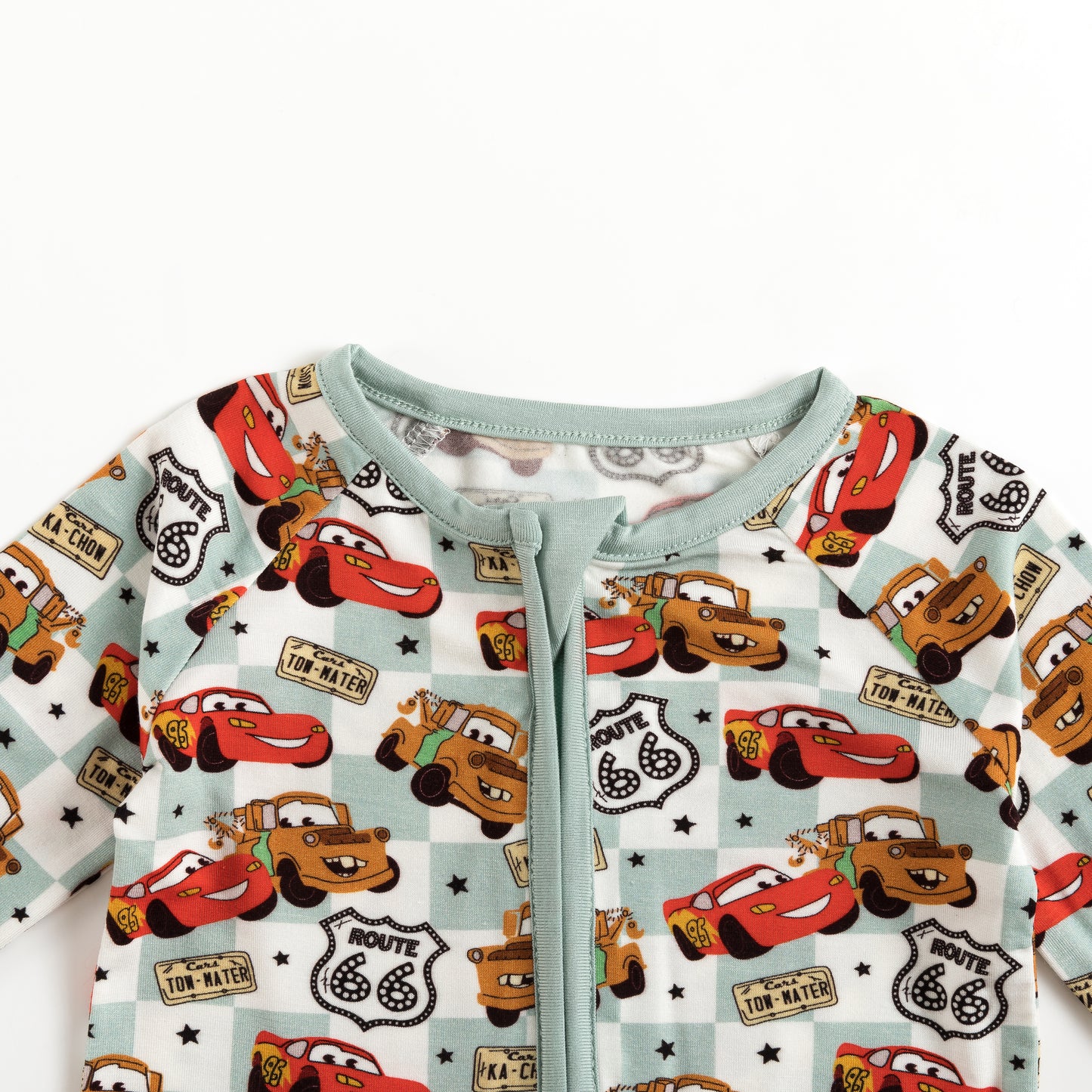 Baby Bamboo Zipper Pajama Romper Cars