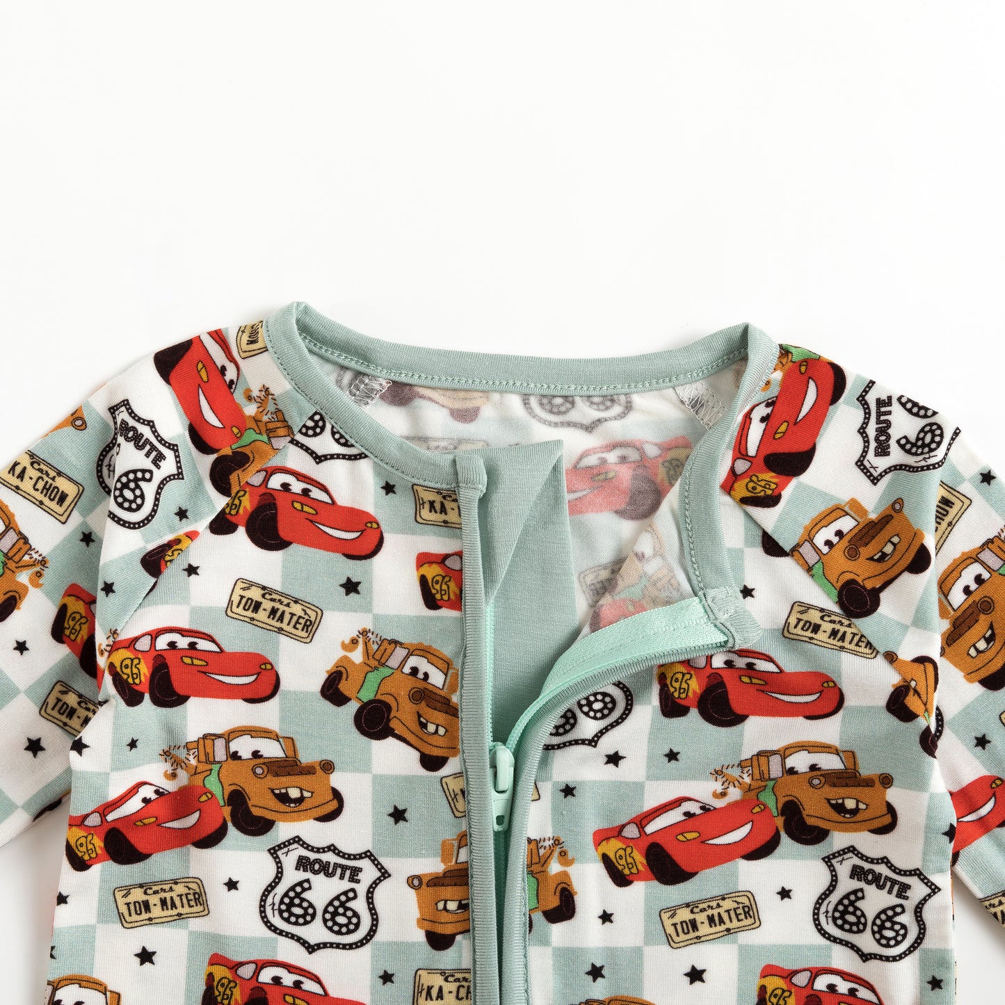 Baby Bamboo Zipper Pajama Romper Cars