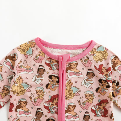 Baby Bamboo Zipper Pajama Romper Princess