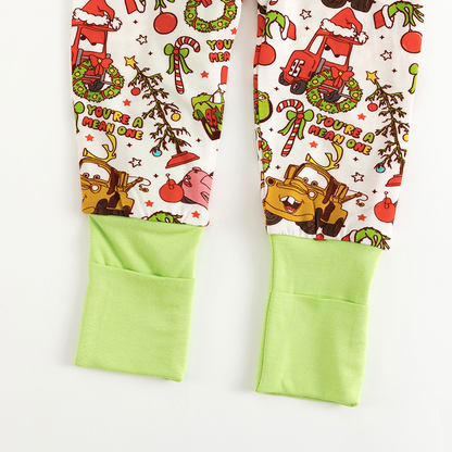 Christmas Toy Pals Baby Bamboo Zipper Romper Pajamas